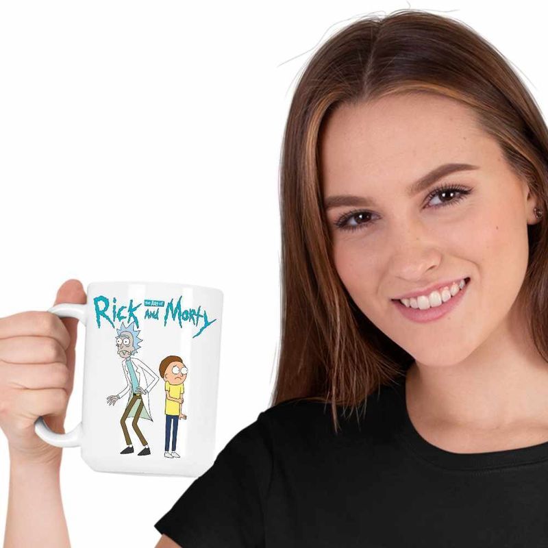 Casa si Gradina - Bucatarie si vesela - Cani si pahare - Cani si cesti - Cana Rick and Morty Cartoon Network, CoolTrend, alba, 330ml - Infinity.ro