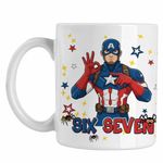 Casa si Gradina - Bucatarie si vesela - Cani si pahare - Cani si cesti - Cana Six Seven Captain America 67 Marvel Superhero CoolTrend, alba, 330ml - Infinity.ro