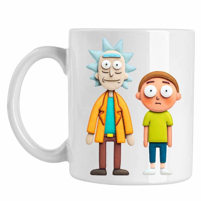 Casa si Gradina - Bucatarie si vesela - Cani si pahare - Cani si cesti - Cana Rick and Morty Desene Animate, CoolTrend, alba, 330ml - Infinity.ro