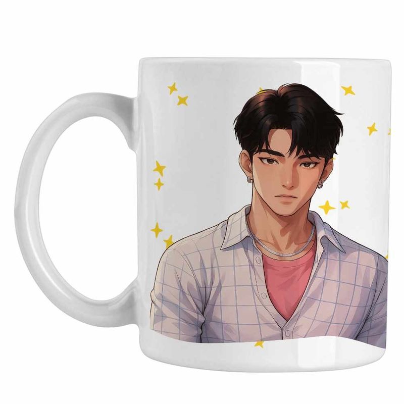 Casa si Gradina - Bucatarie si vesela - Cani si pahare - Cani si cesti - Cana Huntrix Saja Boys Jinu Kpop Demon Hunters CoolTrend, alba, 330ml - Infinity.ro