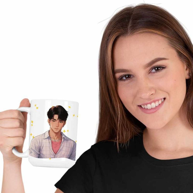 Casa si Gradina - Bucatarie si vesela - Cani si pahare - Cani si cesti - Cana Huntrix Saja Boys Jinu Kpop Demon Hunters CoolTrend, alba, 330ml - Infinity.ro