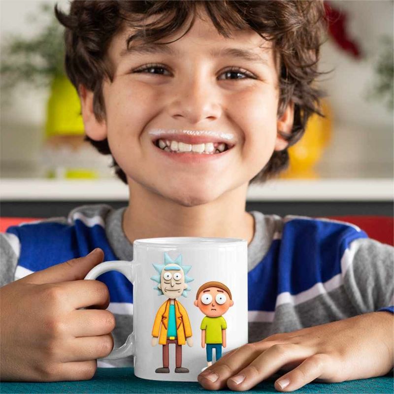 Casa si Gradina - Bucatarie si vesela - Cani si pahare - Cani si cesti - Cana Rick and Morty Desene Animate, CoolTrend, alba, 330ml - Infinity.ro