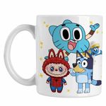Casa si Gradina - Bucatarie si vesela - Cani si pahare - Cani si cesti - Cana Gumball Bluey Labubu CoolTrend, alba, 330ml - Infinity.ro