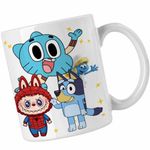 Casa si Gradina - Bucatarie si vesela - Cani si pahare - Cani si cesti - Cana Gumball Bluey Labubu CoolTrend, alba, 330ml - Infinity.ro