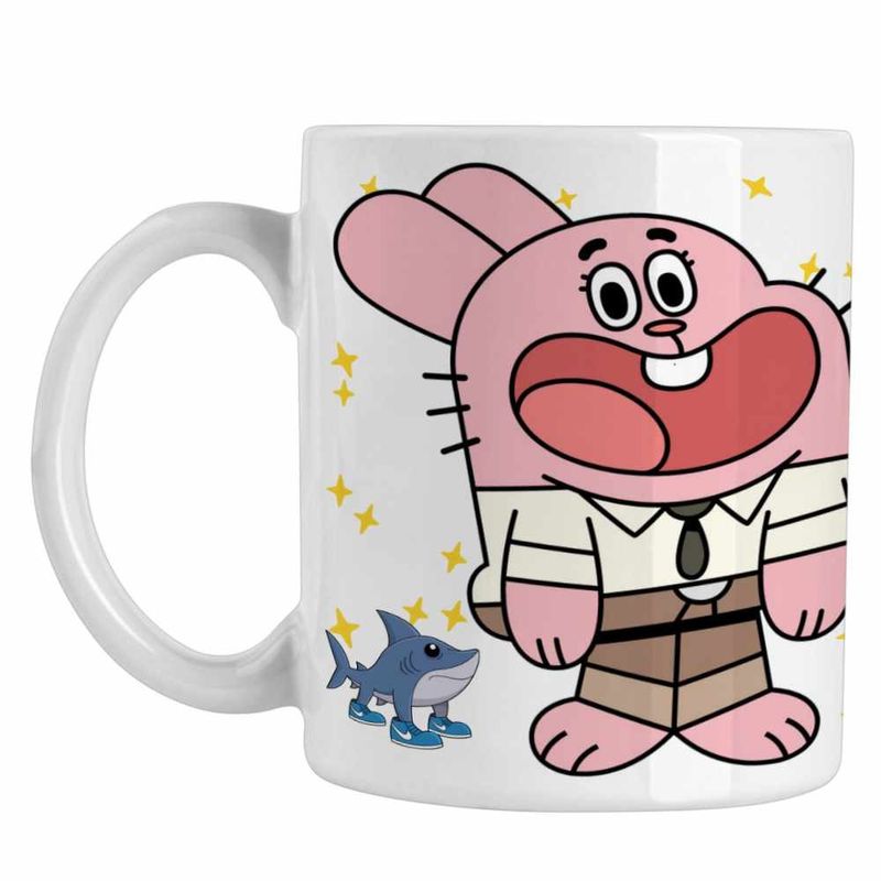 Casa si Gradina - Bucatarie si vesela - Cani si pahare - Cani si cesti - Cana Gumball Richard Tata CoolTrend, alba, 330ml - Infinity.ro