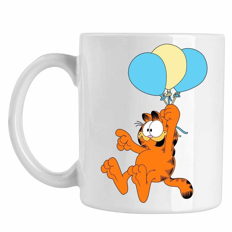 Casa si Gradina - Bucatarie si vesela - Cani si pahare - Cani si cesti - Cana Garfield Baloane Desene Dublate, CoolTrend, alba, 330ml - Infinity.ro