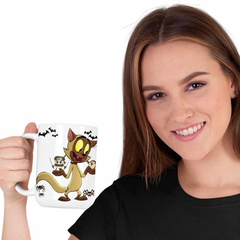Casa si Gradina - Bucatarie si vesela - Cani si pahare - Cani si cesti - Cana Chester Draculas Vampirul Iepuras CoolTrend, alba, 330ml - Infinity.ro