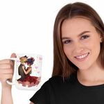 Casa si Gradina - Bucatarie si vesela - Cani si pahare - Cani si cesti - Cana Miraculos Marinette Adrien Dans CoolTrend, alba, 330ml - Infinity.ro