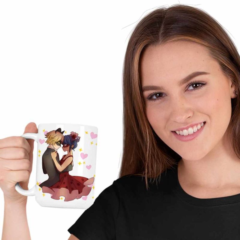 Casa si Gradina - Bucatarie si vesela - Cani si pahare - Cani si cesti - Cana Miraculos Marinette Adrien Dans CoolTrend, alba, 330ml - Infinity.ro
