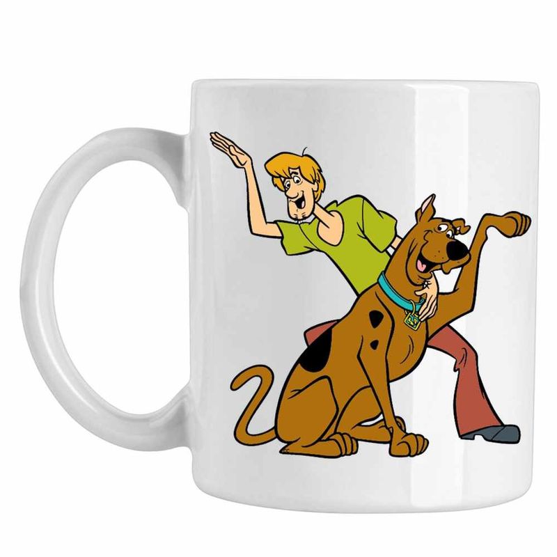 Casa si Gradina - Bucatarie si vesela - Cani si pahare - Cani si cesti - Cana ScoobyDoo Shaggy Saluta Joaca, CoolTrend, alba, 330ml - Infinity.ro