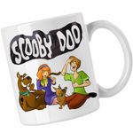 Casa si Gradina - Bucatarie si vesela - Cani si pahare - Cani si cesti - Cana Scooby Doo Glume Scrappy Daphne Shaggy, CoolTrend, alba, 330ml - Infinity.ro