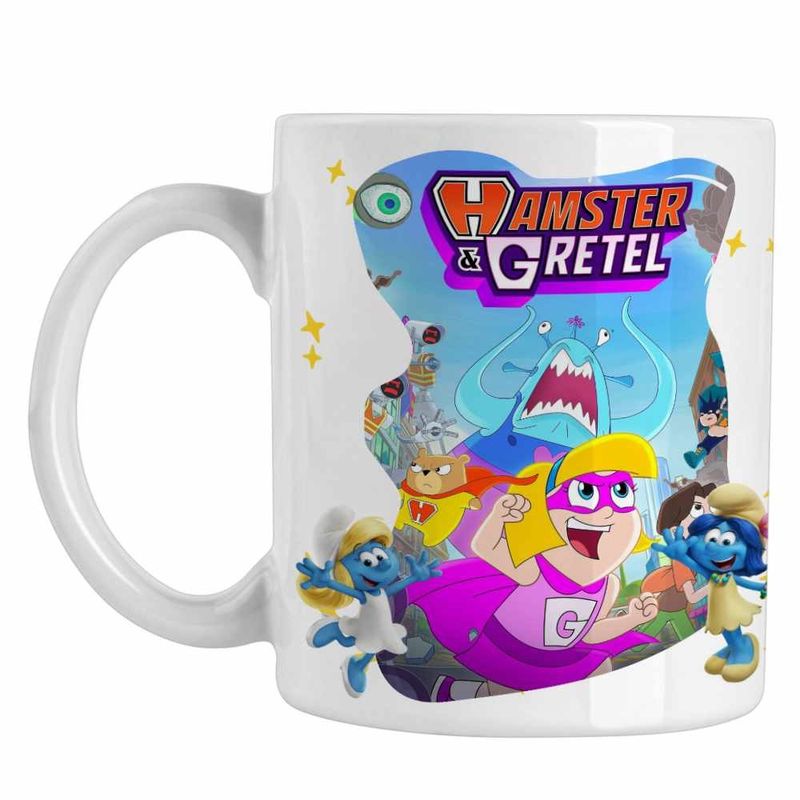 Casa si Gradina - Bucatarie si vesela - Cani si pahare - Cani si cesti - Cana Hamster Gretel Actiune Animatie CoolTrend, alba, 330ml - Infinity.ro