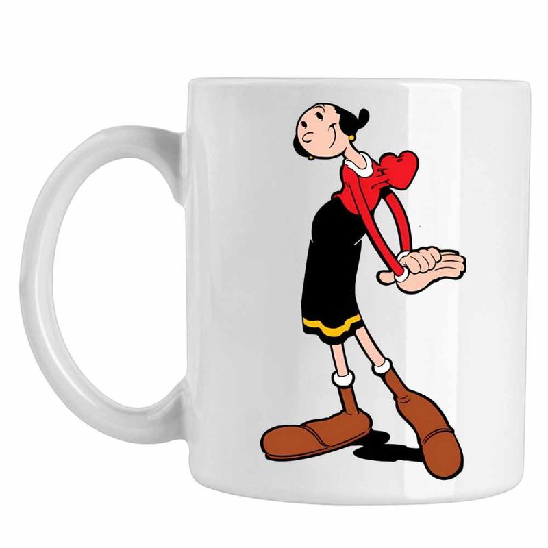Casa si Gradina - Bucatarie si vesela - Cani si pahare - Cani si cesti - Cana Olive Popeye Marinarul Sotie, CoolTrend, alba, 330ml - Infinity.ro