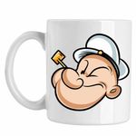 Casa si Gradina - Bucatarie si vesela - Cani si pahare - Cani si cesti - Cana Popeye Marinarul Pescar Pipa Barcagiu, CoolTrend, alba, 330ml - Infinity.ro