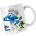 Casa si Gradina - Bucatarie si vesela - Cani si pahare - Cani si cesti - Cana Strumfii Bucatarul Chef CoolTrend, alba, 330ml - Infinity.ro