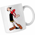 Casa si Gradina - Bucatarie si vesela - Cani si pahare - Cani si cesti - Cana Olive Popeye Marinarul Sotie, CoolTrend, alba, 330ml - Infinity.ro