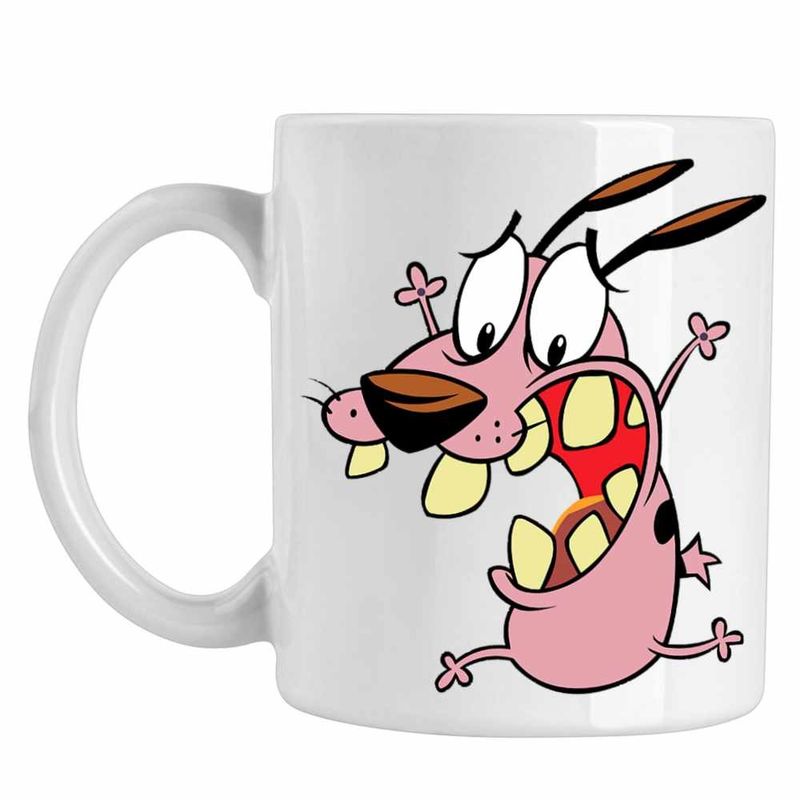 Casa si Gradina - Bucatarie si vesela - Cani si pahare - Cani si cesti - Cana Courage the Cowardly Dog Beagle Catel Speriat, CoolTrend, alba, 330ml - Infinity.ro
