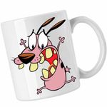 Casa si Gradina - Bucatarie si vesela - Cani si pahare - Cani si cesti - Cana Courage the Cowardly Dog Beagle Catel Speriat, CoolTrend, alba, 330ml - Infinity.ro