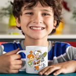 Casa si Gradina - Bucatarie si vesela - Cani si pahare - Cani si cesti - Cana Familia Flintstone Pebbles Bamm Bamm Super Pisicute Bugs Bunny Bebelusi, CoolTrend, alba, 330ml - Infinity.ro