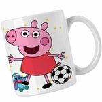 Casa si Gradina - Bucatarie si vesela - Cani si pahare - Cani si cesti - Cana Purcelusa Peppa Fotbal CoolTrend, alba, 330ml - Infinity.ro