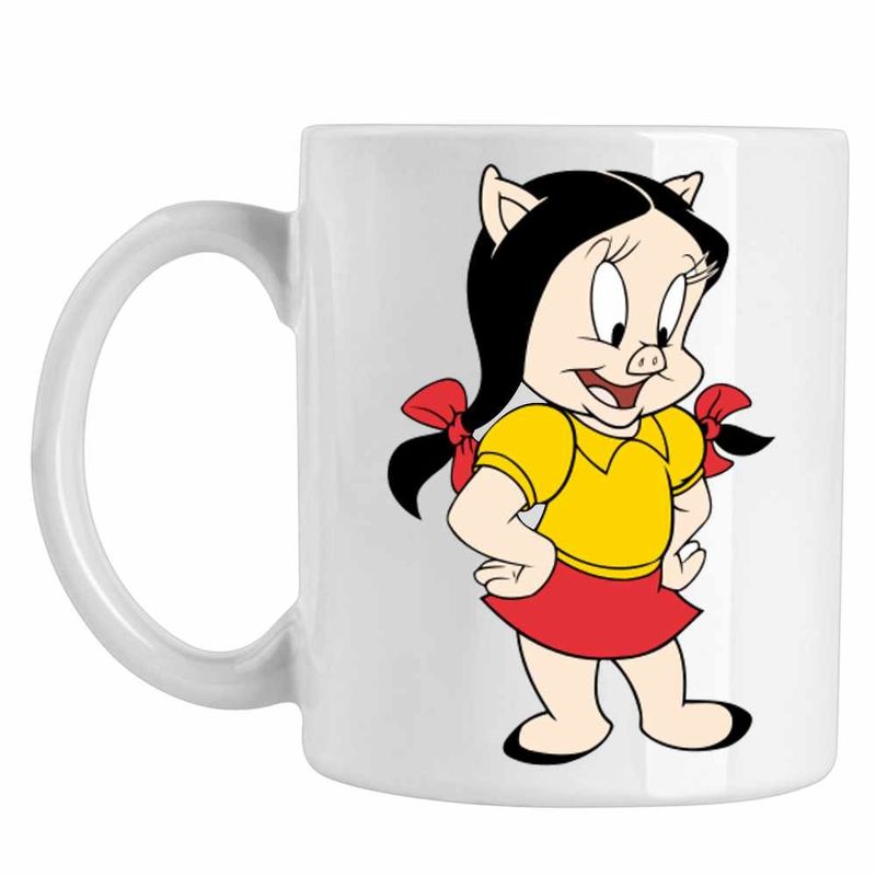 Casa si Gradina - Bucatarie si vesela - Cani si pahare - Cani si cesti - Cana Petunia Porky Looney Tunes, CoolTrend, alba, 330ml - Infinity.ro