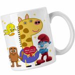 Casa si Gradina - Bucatarie si vesela - Cani si pahare - Cani si cesti - Cana Girafa Gerald Purcelusa Peppa Pig CoolTrend, alba, 330ml - Infinity.ro