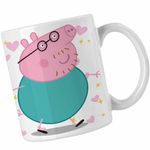 Casa si Gradina - Bucatarie si vesela - Cani si pahare - Cani si cesti - Cana Tata Purcelusa Peppa Pig Pepa CoolTrend, alba, 330ml - Infinity.ro