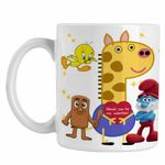 Casa si Gradina - Bucatarie si vesela - Cani si pahare - Cani si cesti - Cana Girafa Gerald Purcelusa Peppa Pig CoolTrend, alba, 330ml - Infinity.ro