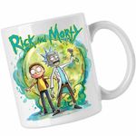 Casa si Gradina - Bucatarie si vesela - Cani si pahare - Cani si cesti - Cana Rick and Morty Planete Spatiu, CoolTrend, alba, 330ml - Infinity.ro