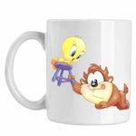 Casa si Gradina - Bucatarie si vesela - Cani si pahare - Cani si cesti - Cana Taz Tweety Diavol Chibi Bebelusi, CoolTrend, alba, 330ml - Infinity.ro