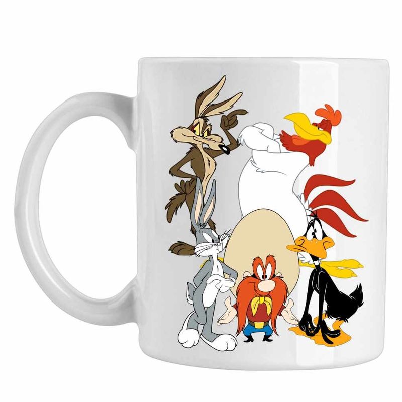 Casa si Gradina - Bucatarie si vesela - Cani si pahare - Cani si cesti - Cana Bugs Bunny Coiotul Foghorn Daffy Looney Tunes, CoolTrend, alba, 330ml - Infinity.ro