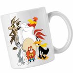 Casa si Gradina - Bucatarie si vesela - Cani si pahare - Cani si cesti - Cana Bugs Bunny Coiotul Foghorn Daffy Looney Tunes, CoolTrend, alba, 330ml - Infinity.ro