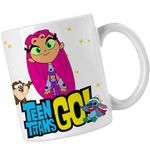 Casa si Gradina - Bucatarie si vesela - Cani si pahare - Cani si cesti - Cana Starfire Tineri Titani Teen Titans Go CoolTrend, alba, 330ml - Infinity.ro