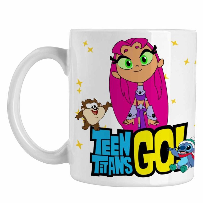 Casa si Gradina - Bucatarie si vesela - Cani si pahare - Cani si cesti - Cana Starfire Tineri Titani Teen Titans Go CoolTrend, alba, 330ml - Infinity.ro