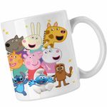 Casa si Gradina - Bucatarie si vesela - Cani si pahare - Cani si cesti - Cana Purcelusa Peppa Pig Prieteni Pepa CoolTrend, alba, 330ml - Infinity.ro