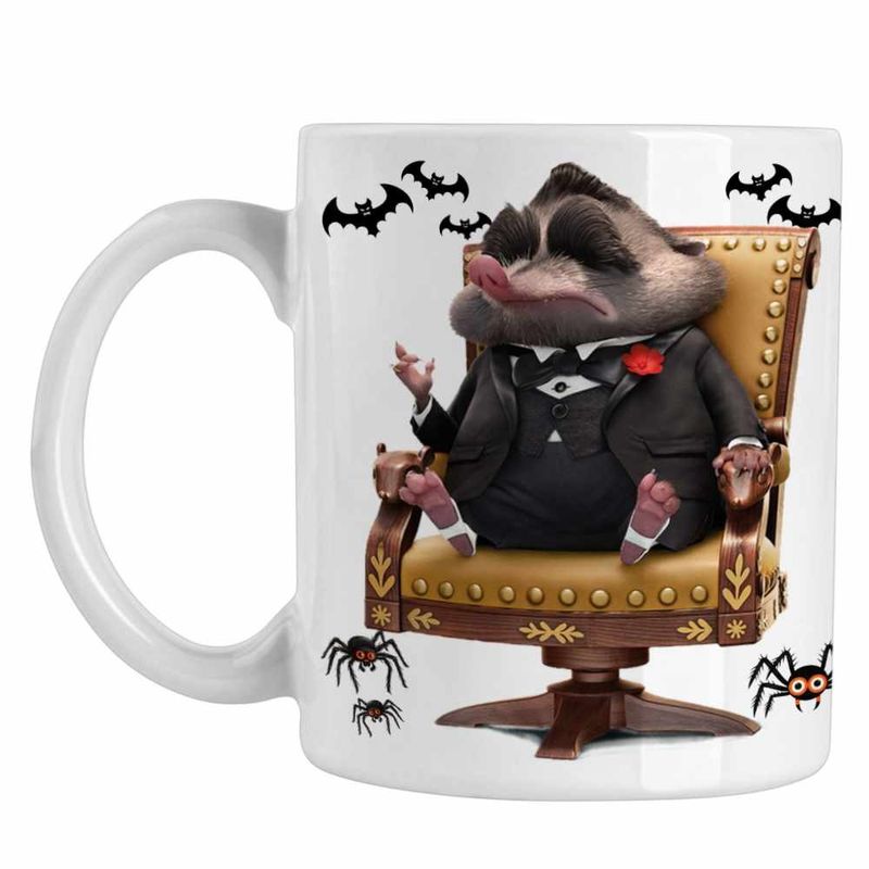 Casa si Gradina - Bucatarie si vesela - Cani si pahare - Cani si cesti - Cana Zootopia Mr Big Mafia Boss CoolTrend, alba, 330ml - Infinity.ro