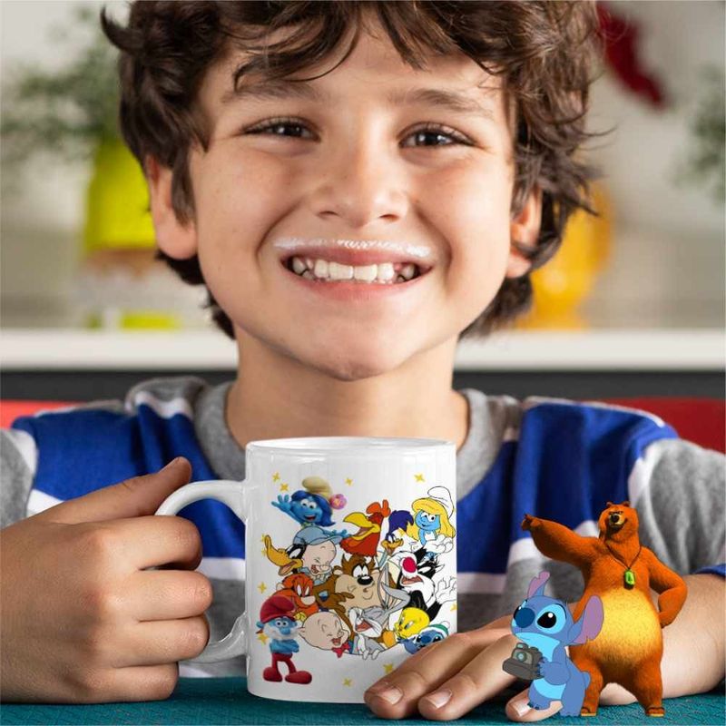 Casa si Gradina - Bucatarie si vesela - Cani si pahare - Cani si cesti - Cana Bugs Bunny Looney Tunes Prieteni CoolTrend, alba, 330ml - Infinity.ro