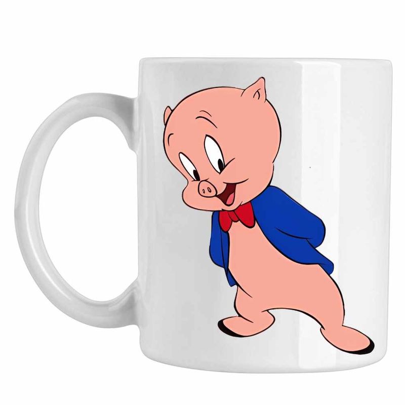 Casa si Gradina - Bucatarie si vesela - Cani si pahare - Cani si cesti - Cana Porky Looney Tunes Purcel, CoolTrend, alba, 330ml - Infinity.ro