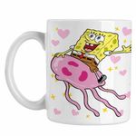 Casa si Gradina - Bucatarie si vesela - Cani si pahare - Cani si cesti - Cana Spongebob Pantaloni Patrati Calare Meduza CoolTrend, alba, 330ml - Infinity.ro