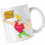 Casa si Gradina - Bucatarie si vesela - Cani si pahare - Cani si cesti - Cana Johnny Bravo Ouch! Sportiv Fitness, CoolTrend, alba, 330ml - Infinity.ro