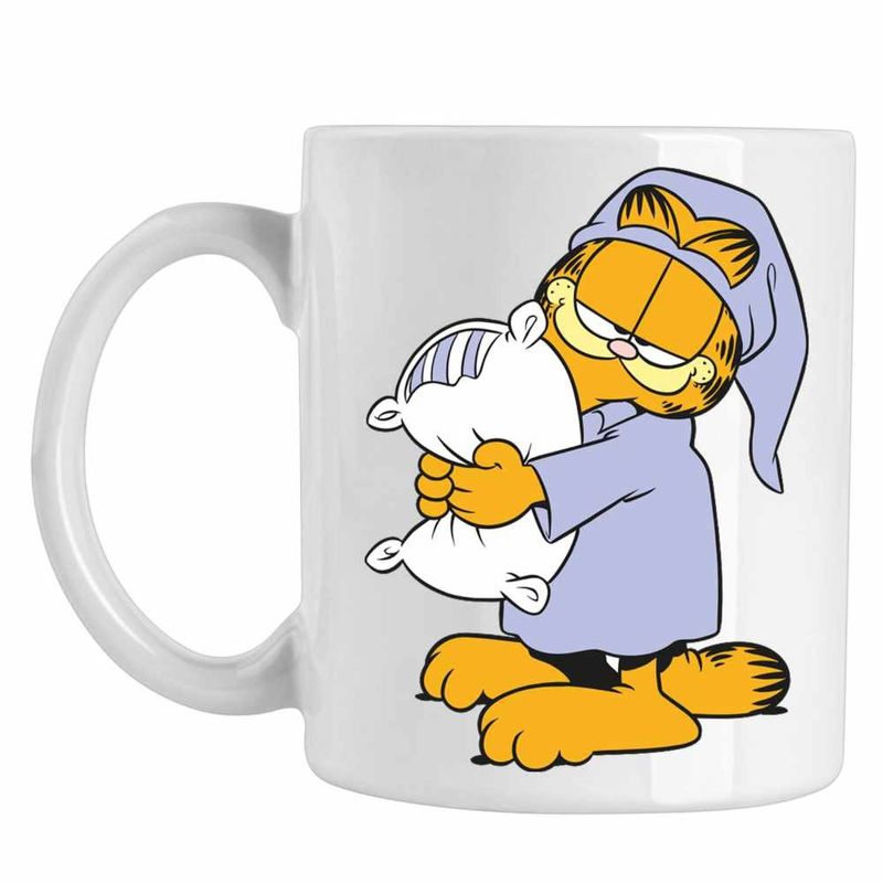 Casa si Gradina - Bucatarie si vesela - Cani si pahare - Cani si cesti - Cana Garfield Somnoros Perna Noapte, CoolTrend, alba, 330ml - Infinity.ro