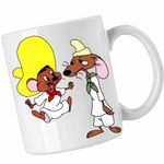 Casa si Gradina - Bucatarie si vesela - Cani si pahare - Cani si cesti - Cana Speedy Gonzales Slowpoke Rodriguez, CoolTrend, alba, 330ml - Infinity.ro