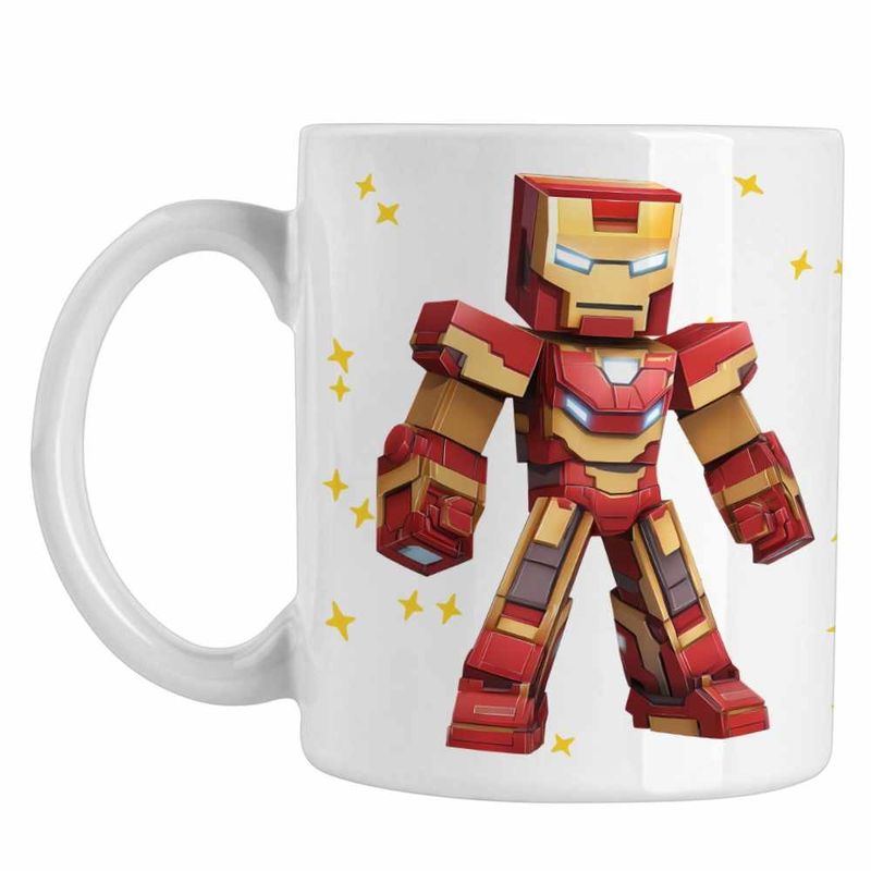 Casa si Gradina - Bucatarie si vesela - Cani si pahare - Cani si cesti - Cana Iron Man Roblox CoolTrend, alba, 330ml - Infinity.ro