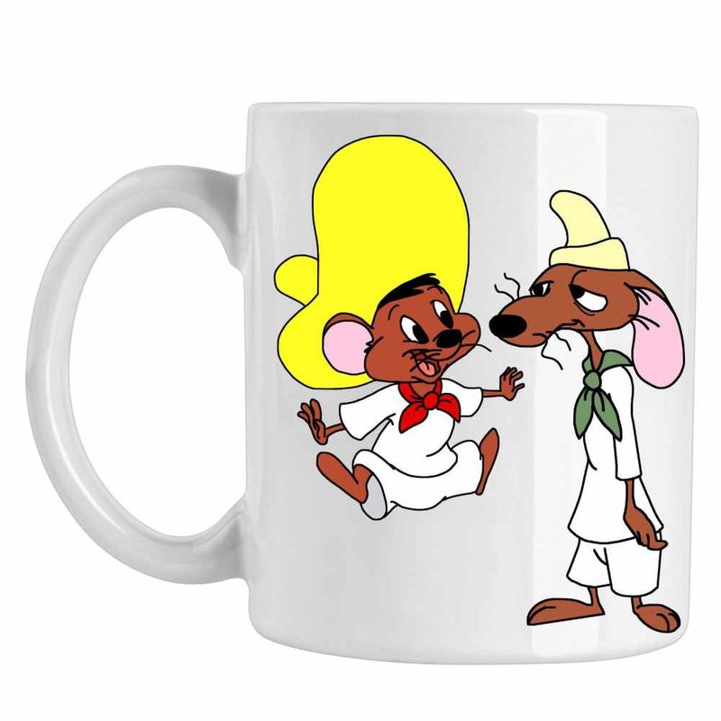 Casa si Gradina - Bucatarie si vesela - Cani si pahare - Cani si cesti - Cana Speedy Gonzales Slowpoke Rodriguez, CoolTrend, alba, 330ml - Infinity.ro
