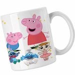 Casa si Gradina - Bucatarie si vesela - Cani si pahare - Cani si cesti - Cana Purcelusa Peppa si George Pepa CoolTrend, alba, 330ml - Infinity.ro