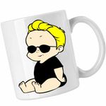 Casa si Gradina - Bucatarie si vesela - Cani si pahare - Cani si cesti - Cana Johnny Bravo Bebelus Blond Ochelari, CoolTrend, alba, 330ml - Infinity.ro