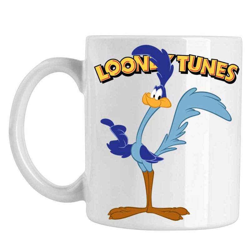 Casa si Gradina - Bucatarie si vesela - Cani si pahare - Cani si cesti - Cana Coiotul Strutul Bip Bip Desene Animate, CoolTrend, alba, 330ml - Infinity.ro