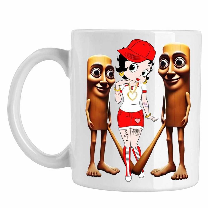 Casa si Gradina - Bucatarie si vesela - Cani si pahare - Cani si cesti - Cana Betty Boop Tung Sahur Italian Brainrot, CoolTrend, alba, 330ml - Infinity.ro