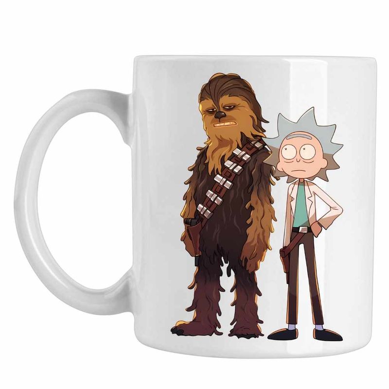 Casa si Gradina - Bucatarie si vesela - Cani si pahare - Cani si cesti - Cana Rick and Morty Chewbacca Star Wars, CoolTrend, alba, 330ml - Infinity.ro