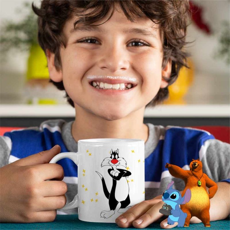 Casa si Gradina - Bucatarie si vesela - Cani si pahare - Cani si cesti - Cana Tweety Motanul Sylvester CoolTrend, alba, 330ml - Infinity.ro